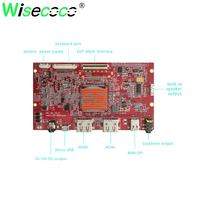  wisecoco 15.6 Inch 4K screen 3840X2160 IPS B156ZAN02.3 lcd HDMI mircro usb Screen Display drive boa