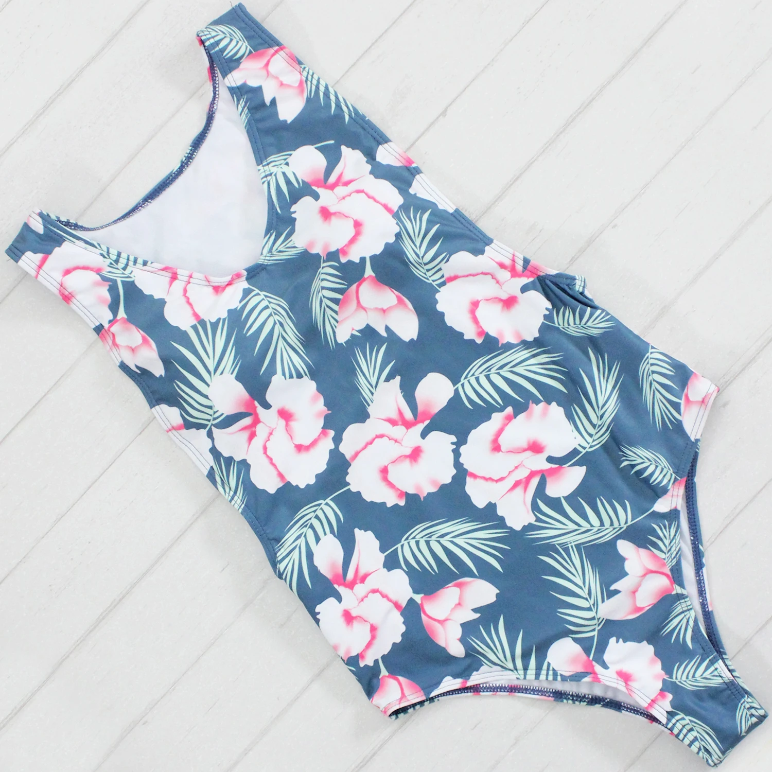 Купальник женский монокини большого размера с цветочным принтом|swimwear swimming|bain
