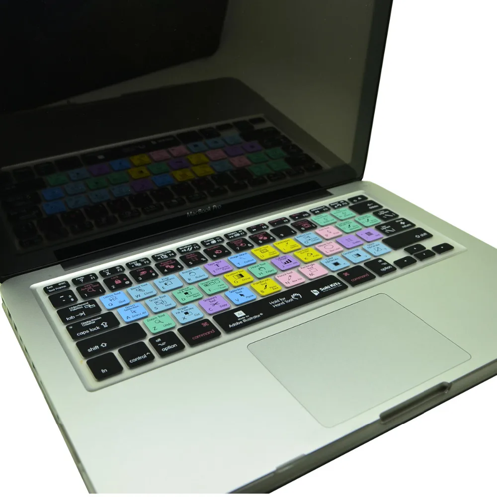 Photoshop иллюстратор сочетания клавиш Силиконовые Мягкая клавиатура кожи Стикеры для MacBook Air 13 Pro Retina 13.3 15 План США