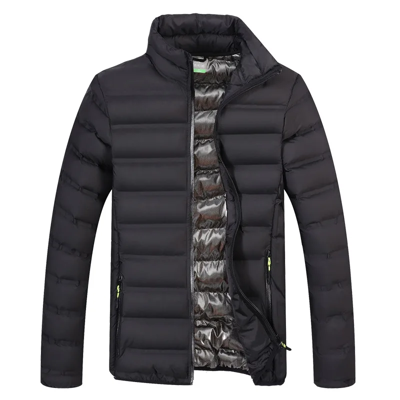Зимняя мужская куртка, Теплая стеганая парка, Мужская ветрозащитная Водонепроницаемая Повседневная парка, Модная хлопковая стеганая куртка-бомбер XL