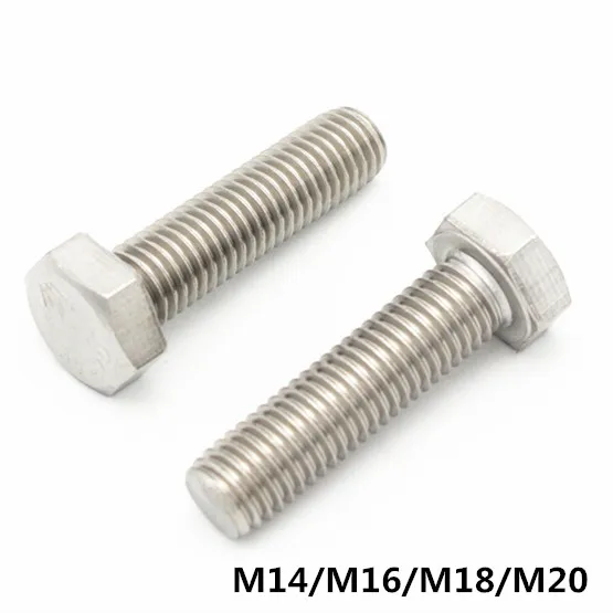 Шестигранные винты M14/M16/M18/M20 из нержавеющей стали наружный шестигранный болт DIN933