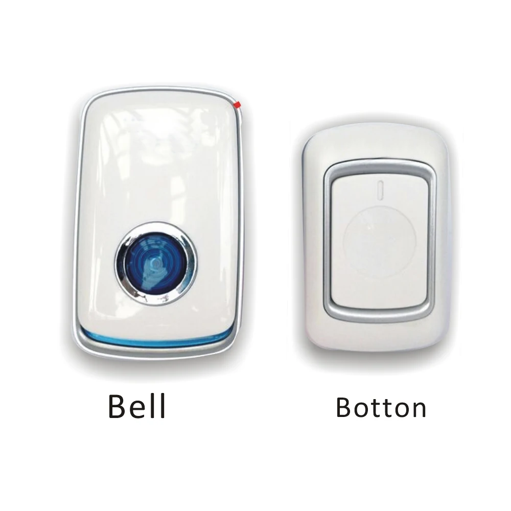 Wireless Smart Doorbell with 1emitter +2 Receivers DC Door Bell 36