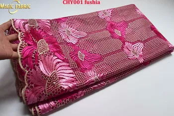 

Latest French net Lace Material High Quality French African tulle Lace Fabric With beads Nigerian Wedding CHY001
