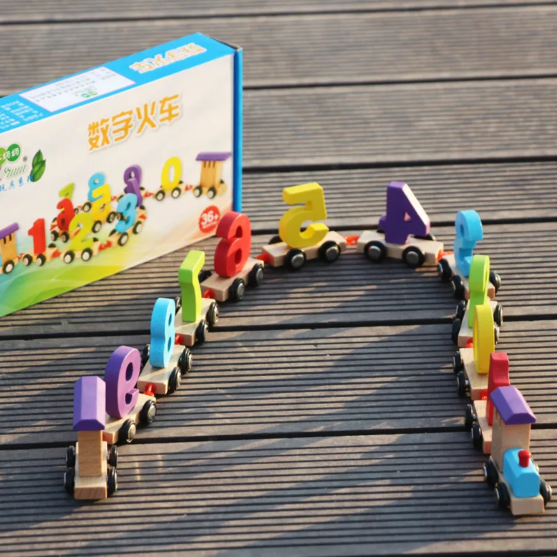 Los niños de madera Matemáticas Digital número tren bebé juguetes Brinquedos Educativos 1 Unidades 12 piezas Los niños de madera Matemáticas Digital número tren bebé juguetes Brinquedos Educativos 1 Unidades 12 piezas