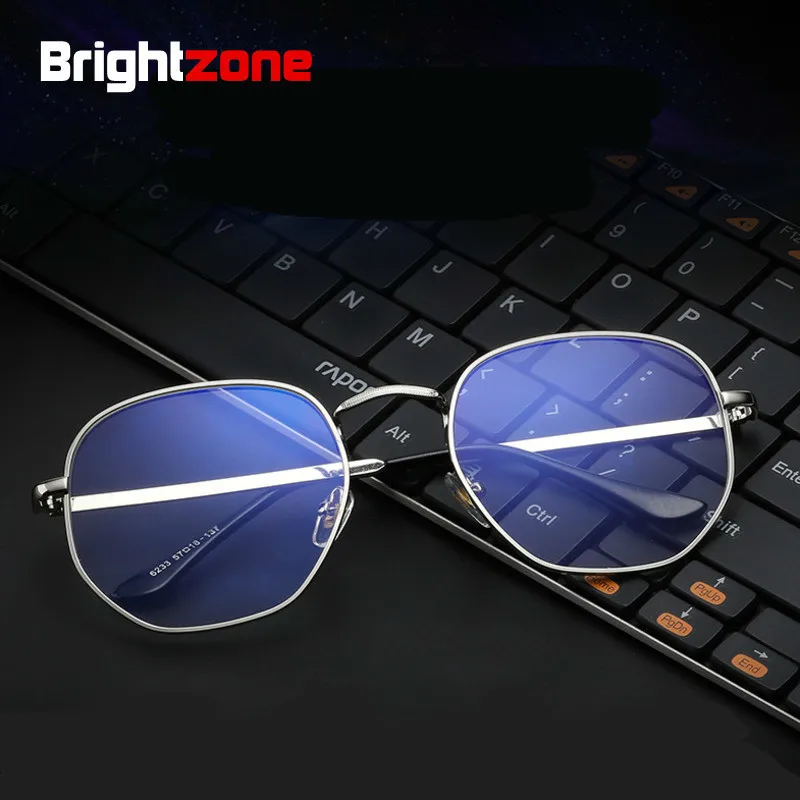 

Brightzone Blue Light Blocking Glasses Wide Round Computer Glass Woman Frame Eyeglasses Tmall Men Retro Accessories Brands New