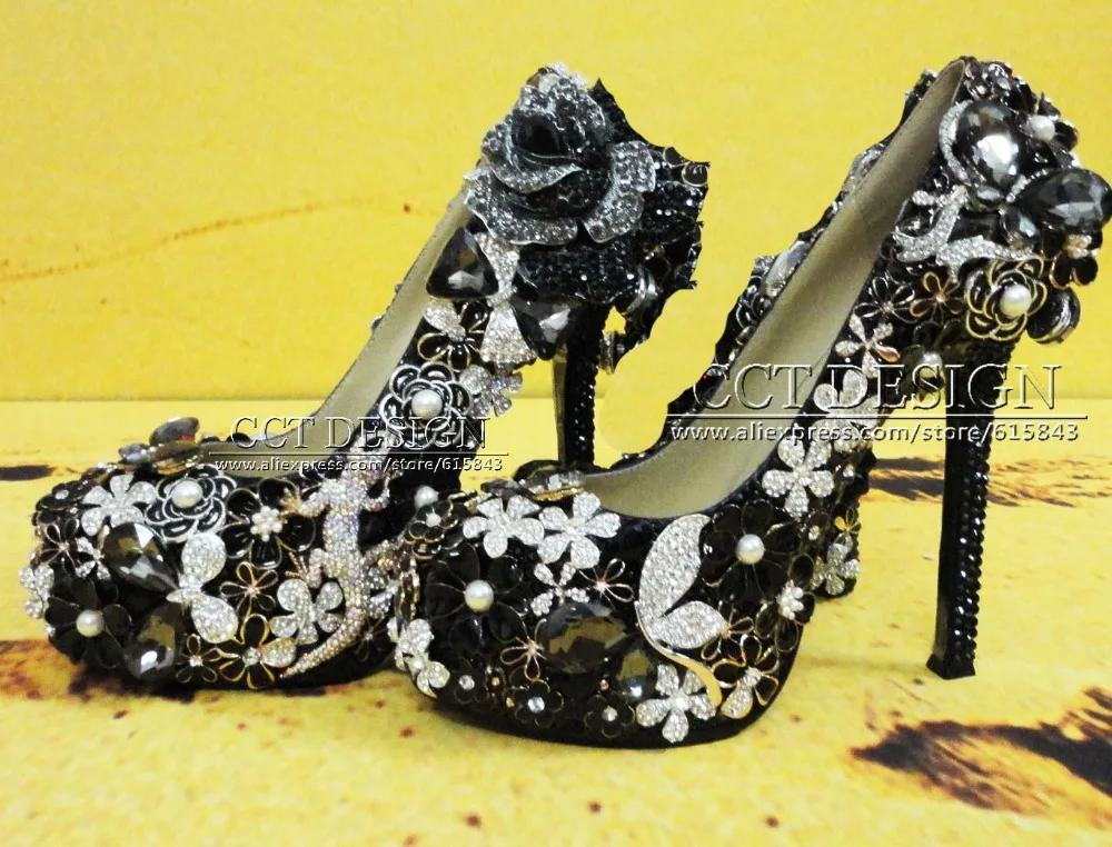 prom high heels black