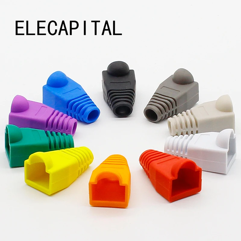 RJ45 connector caps cat5 cat5e cat6 multicolour sheath protective