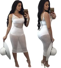Summer Spring Women Sexy Solid Beach Bodycon Dress White Hollow Out Femme Robe Mujer Vestidos De Festa Vacation Holiday Party
