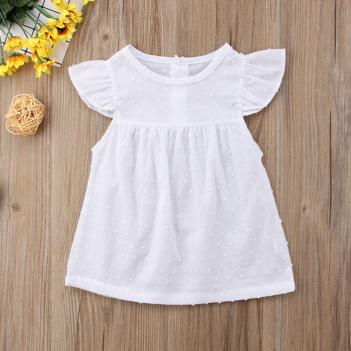 

Kids Infant Baby Girls Tutu Dresses Spotted Fly Sleeve Sundress Dress Clothes