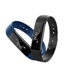 ID115 font b Smart b font Bracelet Sport Pedometer Fitness Tracker Sleep Monitor Wristband Bluetooth 4