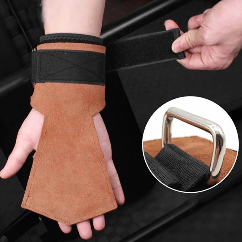 2pcs Fitness Palm Support Anti-slip Durable Hand Grips Pad Wrist Protector Wrap Strap Gloves Weight Lifting body building strap