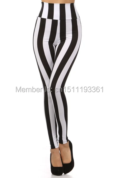 black and white striped leggings plus size