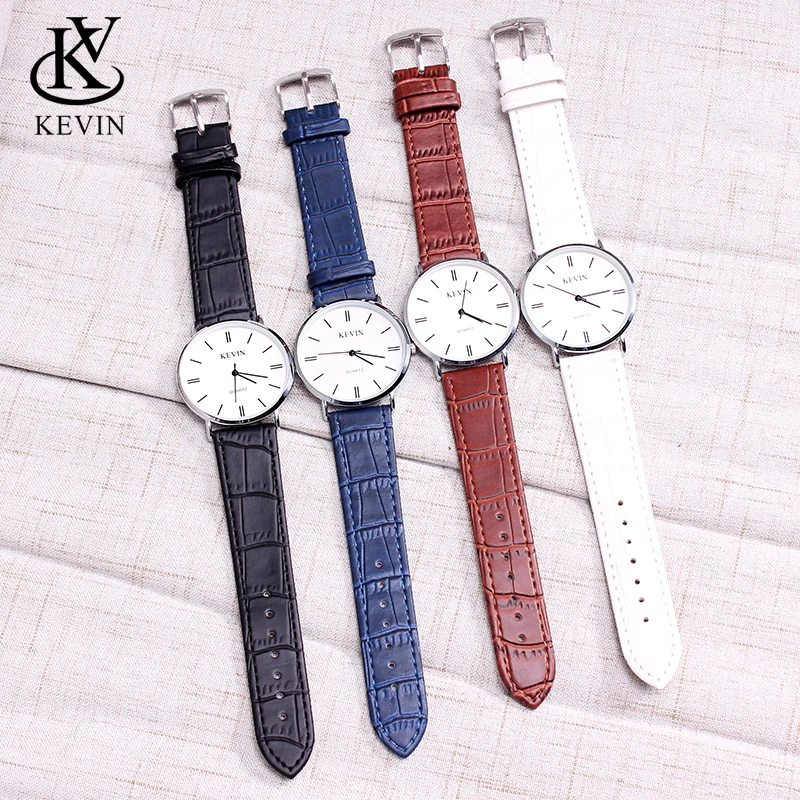 KEVIN KV Мода Cpuple часы кожа для мужчин для женщин часы студентов подарок простой кварцевые наручные часы для девочек и мальчиков дропшиппинг