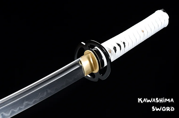 Real Katana T10 Steel Clay Tempered Handmade Samurai Sword Full Tang For Sale Ready For Cutting Bamboo-New Arrival-White