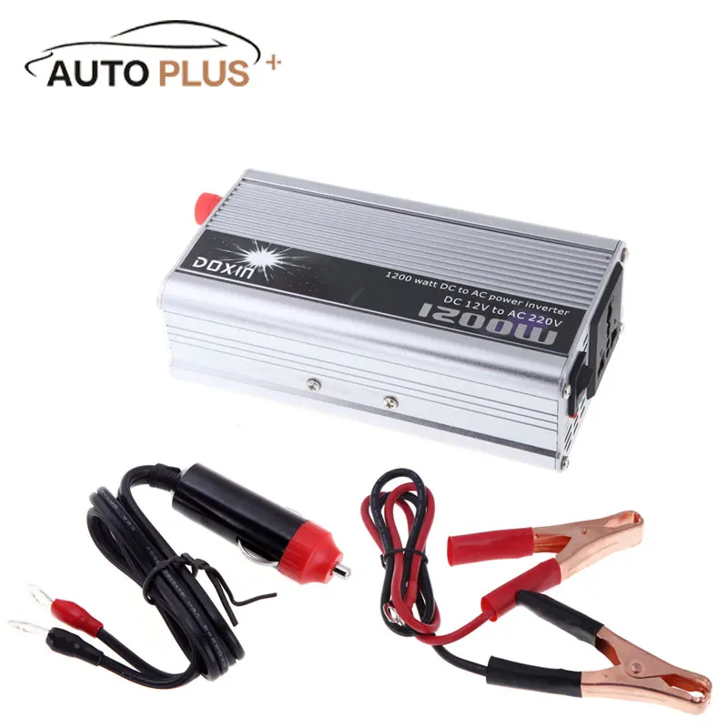 imágenes para Inversor del coche 1200 W WATT DC 12 V a AC 220 V Car Power Inverter Convertidor Del Cargador Portátil Transformador de Coches accesorios imágenes para Inversor del coche 1200 W WATT DC 12 V a AC 220 V Car Power Inverter Convertidor Del Cargador Portátil Transformador de Coches accesorios
