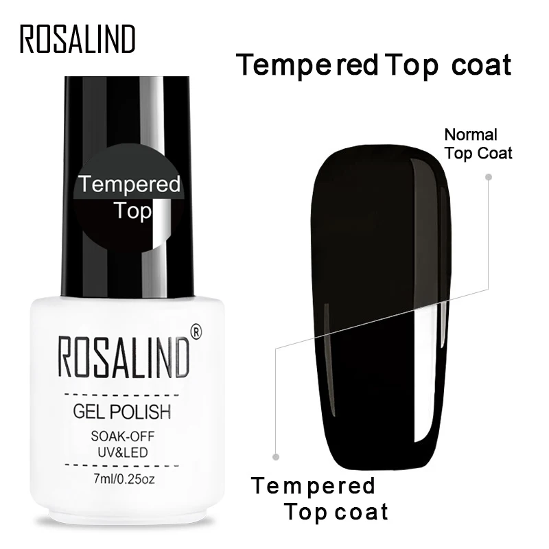 ROSALIND набор гель-лаков для ногтей 7 мл 3 цвета Температурный стойкий УФ Гибридный гель-Лаки впитывающий Гель-лак для ногтей - Цвет: RCTTOP