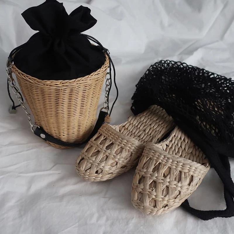 US $3.99 Agesea Summer Fashion Unisex Home Shoes Womens Straw Slippers New Couple Shoes Handmade Chinese Style Comfortable Sandals Cxlk
