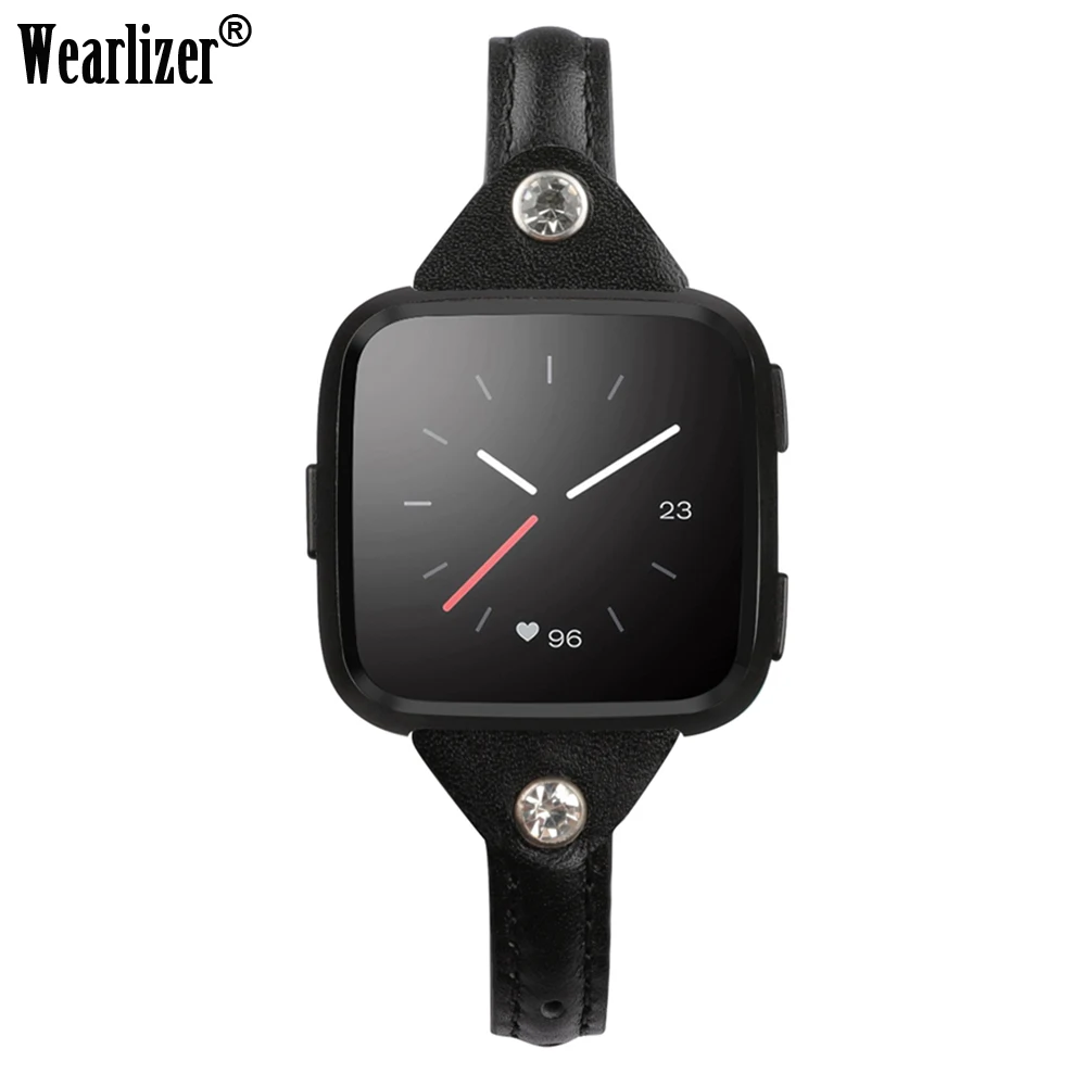 

2019 Watch Leather Band for Fitbit Versa Strap Bracelet Watch Band Watch Accessories Wristband for Fitbit Versa Watch