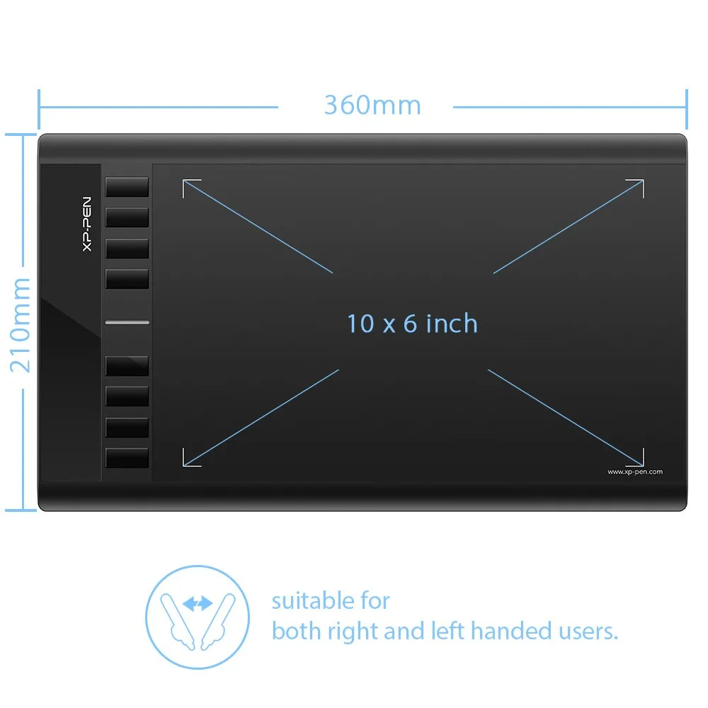 XP-Pen Star 03 Graphics Drawing Tablet with Battery-free PASSIVE Pen Digital Pen (1)