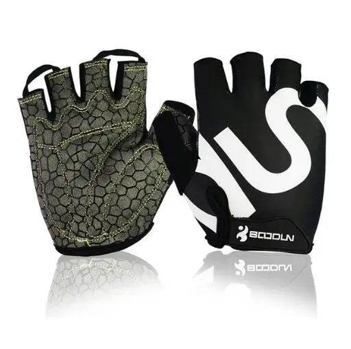 Новые брендовые перчатки Boodun, Перчатки для фитнеса, спортивные силиконовые, 4 цвета - Цвет: Black
