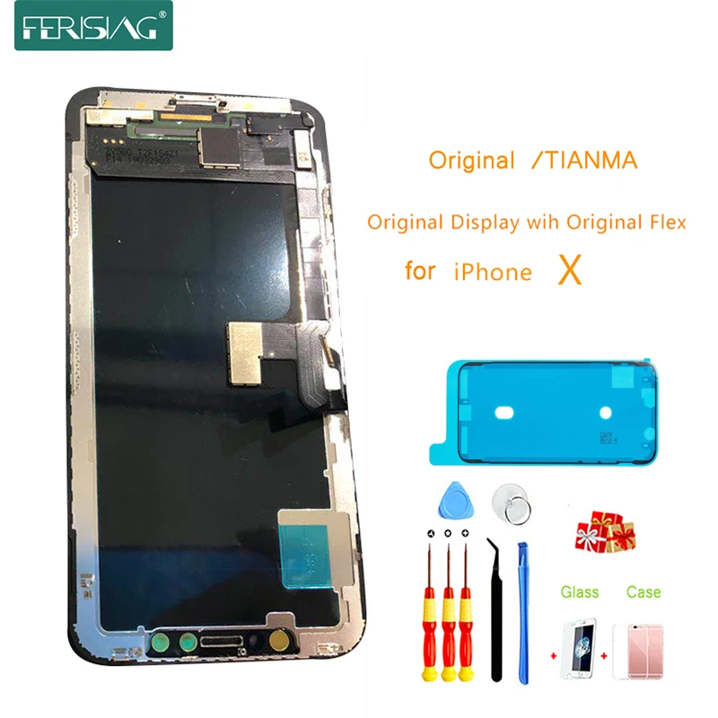 iX OEM/TIANMA LCD Display For iphone X LCD Screen Display Factory Part Glass Touch Panel Digitizer Assembly Complete FOR iPhoneX