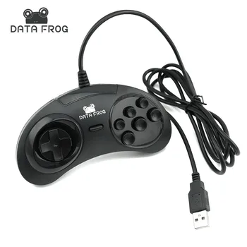 Classic Wired 6 Buttons SEGA USB Classic Gamepad USB Game Controller Joypad for SEGA Genesis/MD2 Y1301/ PC /MAC Mega Drive