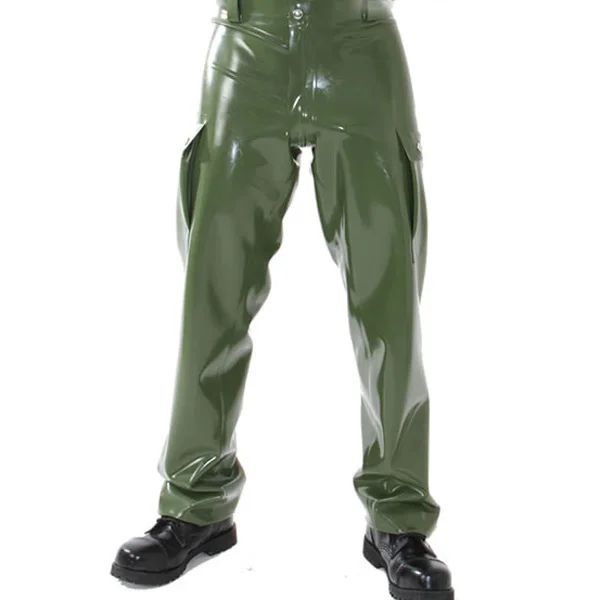 

Latex Uniform Pants Men's Latex Long Pants Army Uniform Trousers
