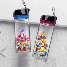 Прозрачный большой цветной питьевой творческий стеклянный стаканчик надёжный безопасный стаканы, бокалы Verre стеклянная посуда бутылки стеклянные продукты 50m1079