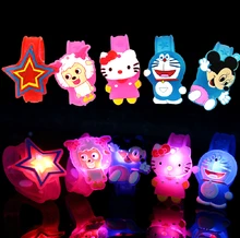 Flash LED lighting children kids bracelet wrist band birthday gift party decoration Cartoon flash luminous watch free ship