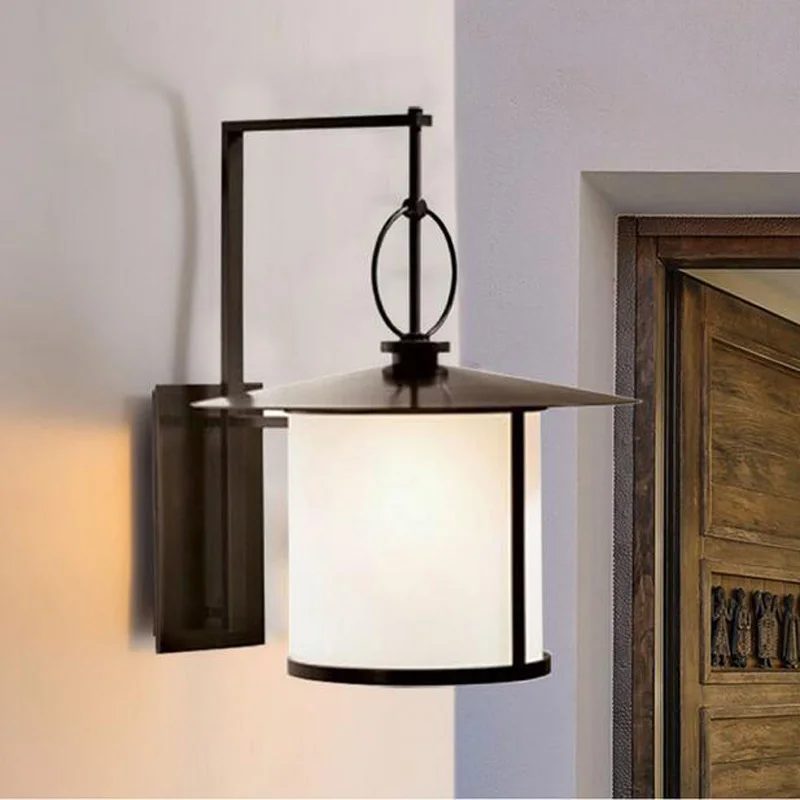 

Outdoor waterproof courtyard new Chinese American indoor balcony aisle staircase creative retro iron lighting wall lamp LO8161