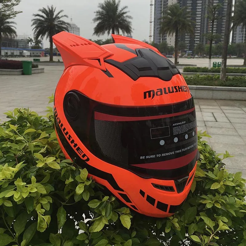 Full face helmet Orange Motorcycle helmet off road casque moto casco professional rally racing