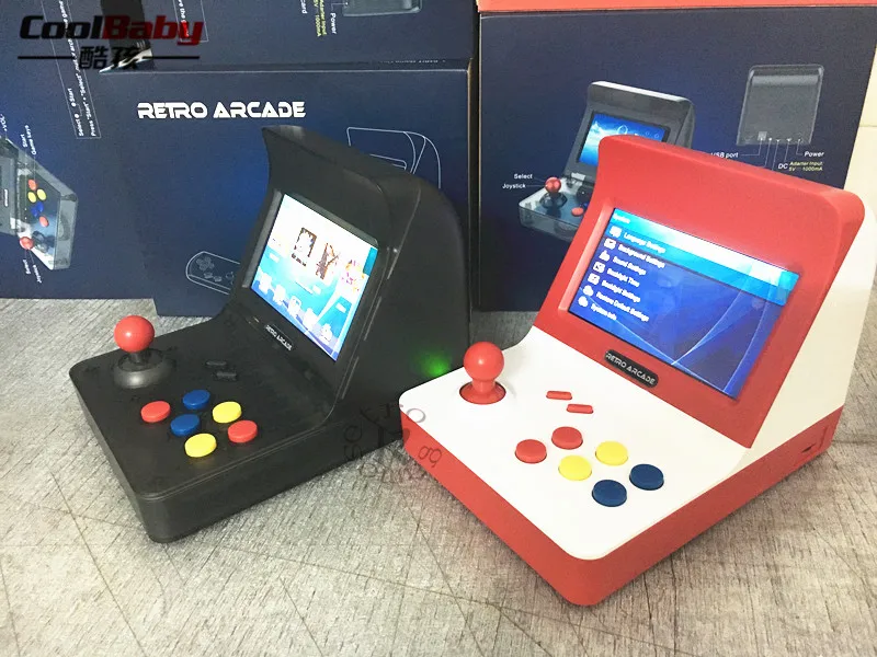 Coolbaby RS 07 4 3 дюймов высокой четкости Цвет Экран Мини Ручной Аркада двойной игровой