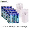 Перезаряжаемая полимерная литиевая батарея KENTLI 1,5 В МВт-ч AAA + 4 слота aa литиевая батарея aaa зарядное устройство с фонариком ► Фото 1/6