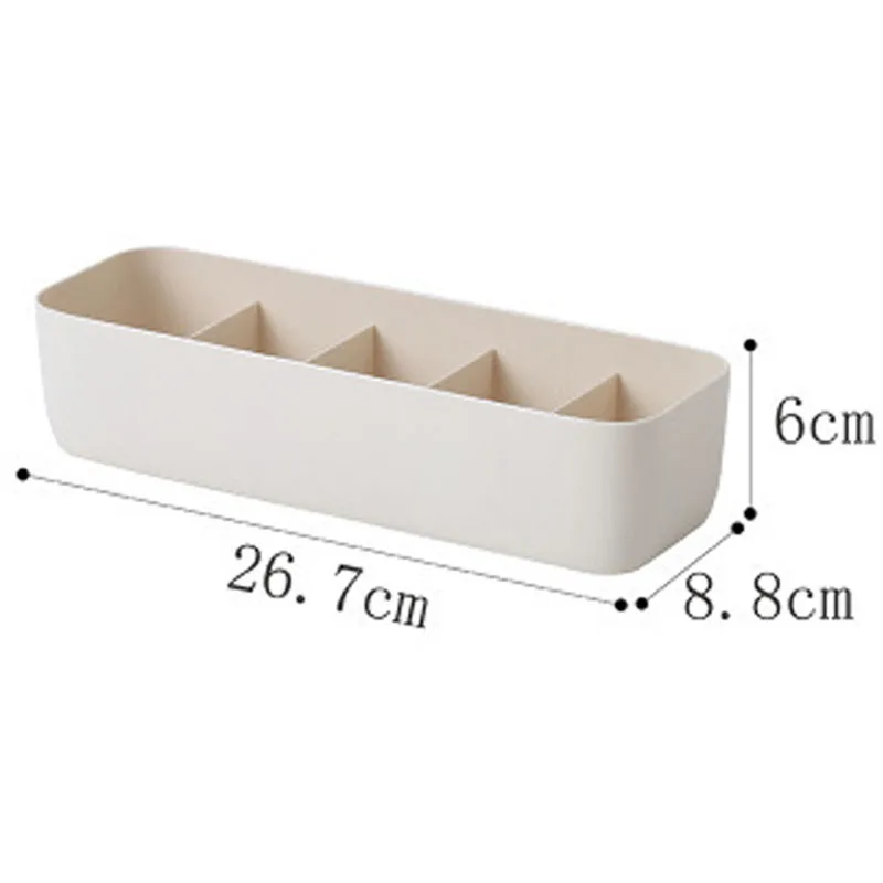 3/5 Сетка Коробка для хранения косметики для ювелирных изделий и белья носки Пластиковый Органайзер шкаф ящик отделочная коробка контейнер с отделениями - Цвет: apricot-5 grid