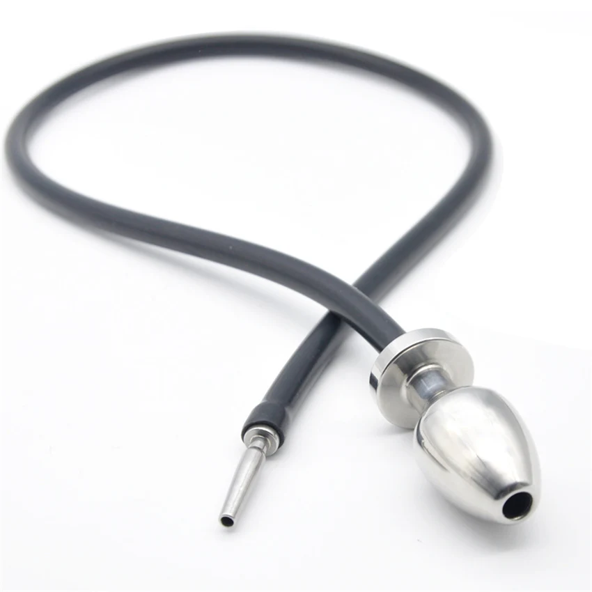 Double Head Long Hose Enemator Anus Clean Enema Douche Small Shower