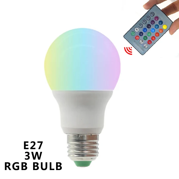 Самая низкая цена светодиодный лампа светодиодный GU10 Коб 9 Вт светодиодный прожектор Теплый Холодный белый MR16 12V rgb светодиодные лампы E27 E14 5 Вт RGB лампада 16 Цвет сменить светодиодный - Испускаемый цвет: RGB