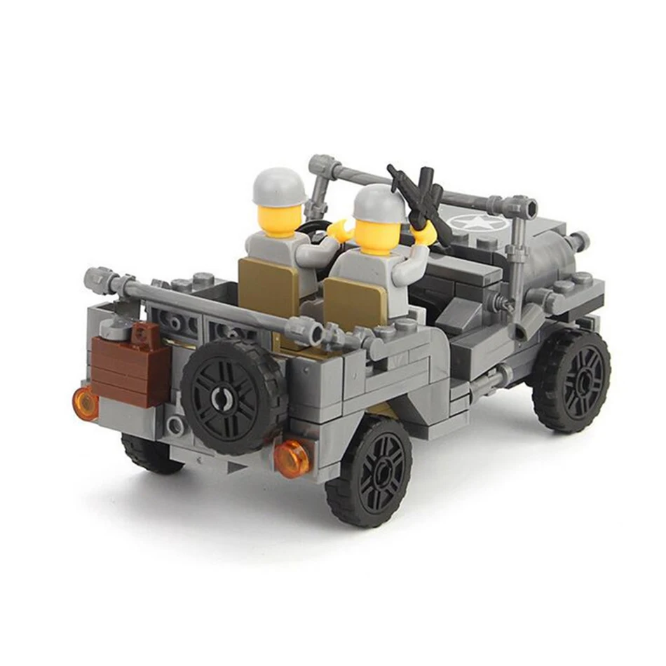 Военный Американский Армейский Джип Willys MB Airborne World War классическая модель блок
