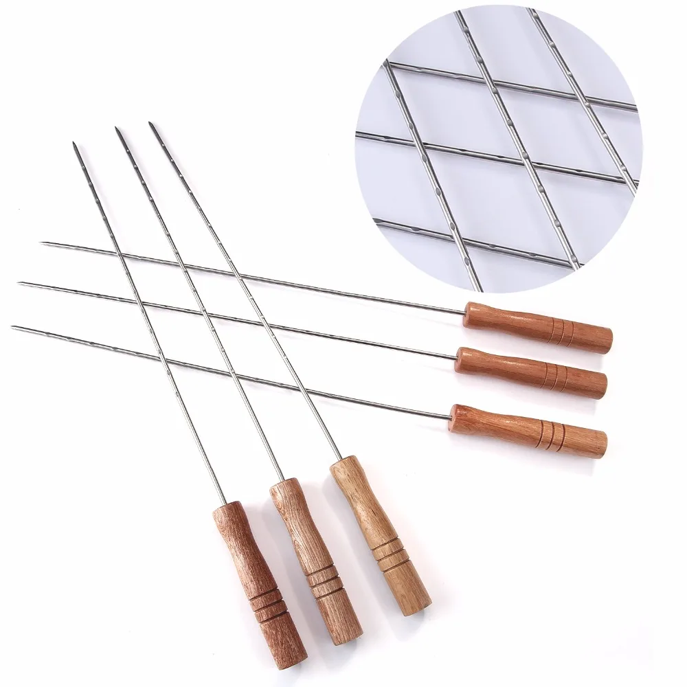 Wood bbq skewers with bag  (6)