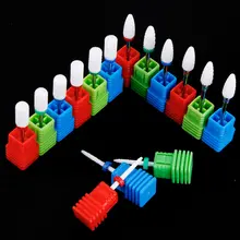 15 Тип Керамика ногтей сверла фрезы Ротари Burr Биты для маникюр педикюр электромашиностроительный аксессуары для ухода за ногтями