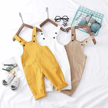 

new 2019 spring boys girls cotton overall 80-100cm 1pc baby boy bodyjump infant overall baby girl overall kids trousers