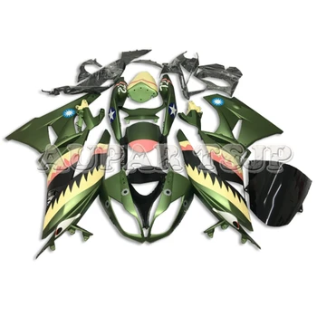 

Complete Fairings For Kawasaki ZX6R Ninja 2009 2010 2011 2012 ZX-6R ABS Plastic Injection Motorcycle Body Kits Shark Green Black