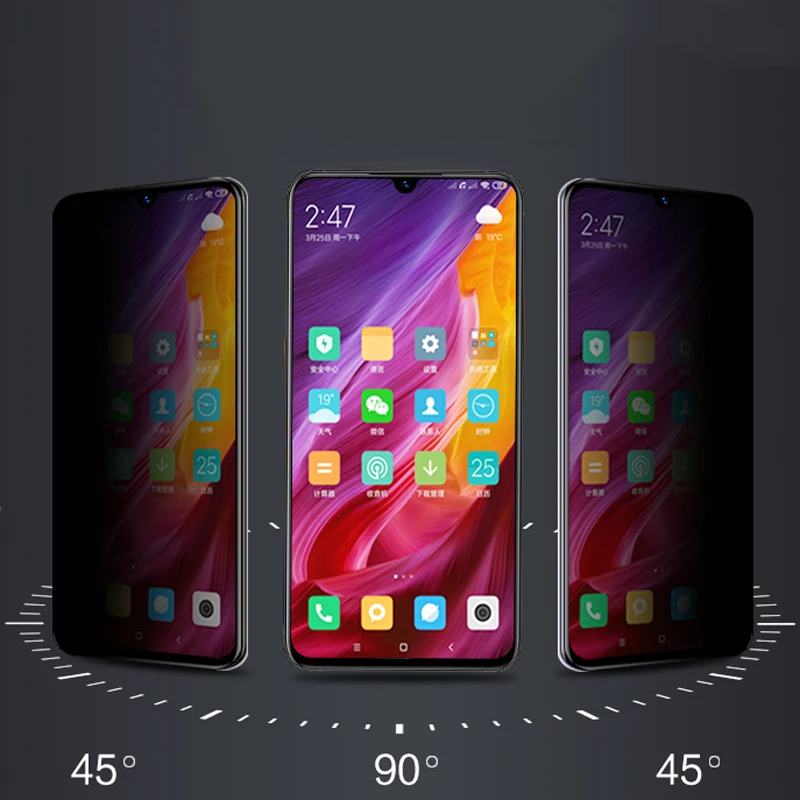 Антишпионское закаленное стекло для Xiaomi mi x 3 5G Защита экрана для Xiaomi mi x 3 5G антибликовое защитное стекло