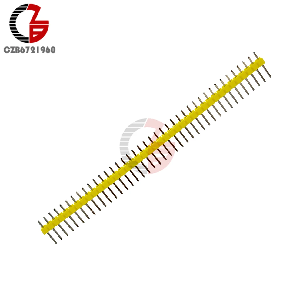 

10Pcs Single Row Male Pin Header 40Pin 2.54mm Straight Pin Header Strip Connector for Arduino Soldering Welding