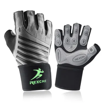 

Fitness Gym Glove Men & Women Anti-Slip Silicone Grip Padded Weight Lifting Gloves with Wrist Wrap Crossfit Workout Bodybuilding