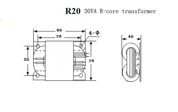 GZLOZONE 30VA Медь в виде буквы «R» сердечника трансформатора 0-115V* 2 к 15V-0-15V 0-9V 0-9V для DAC L14-5