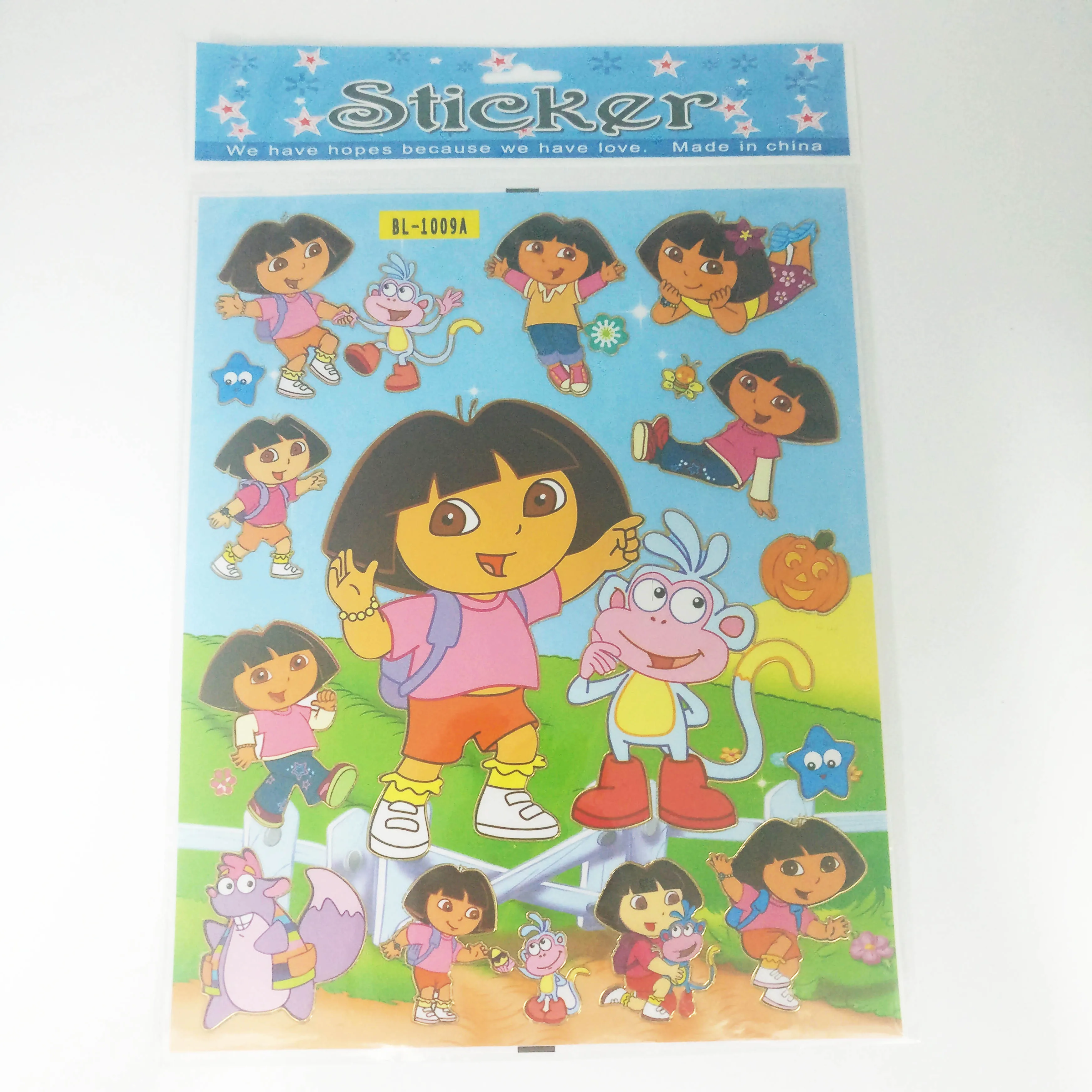 6pcs Dora Stickers Decals PVC DIY Waterproof Cute Waterproof Dora Funny