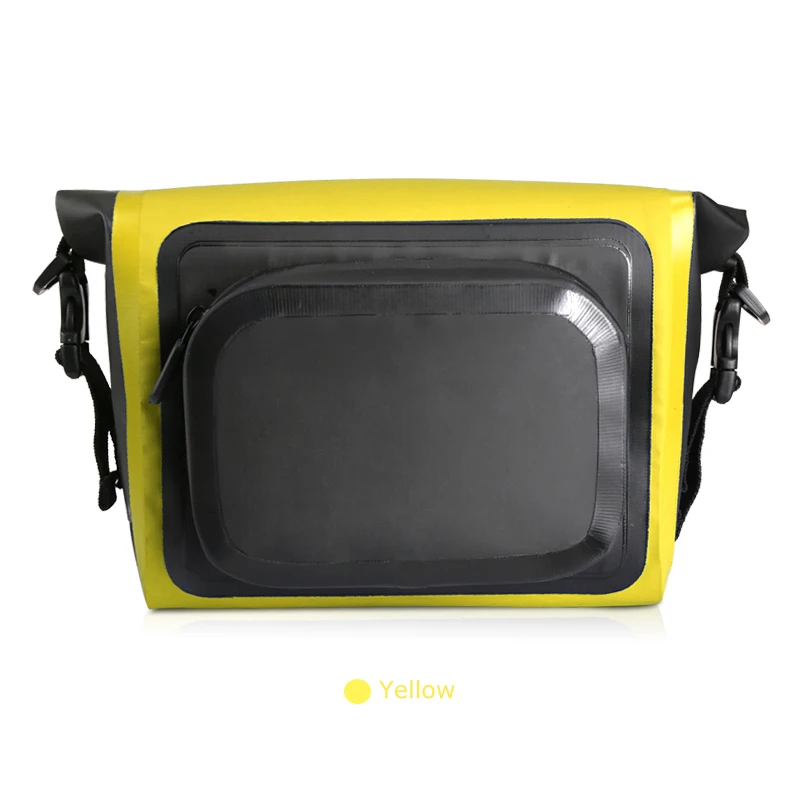 Водонепроницаемый Руль Велосипеда Сумка через плечо на поясе Сумки на багажник пакет сухой мешок - Цвет: Yellow