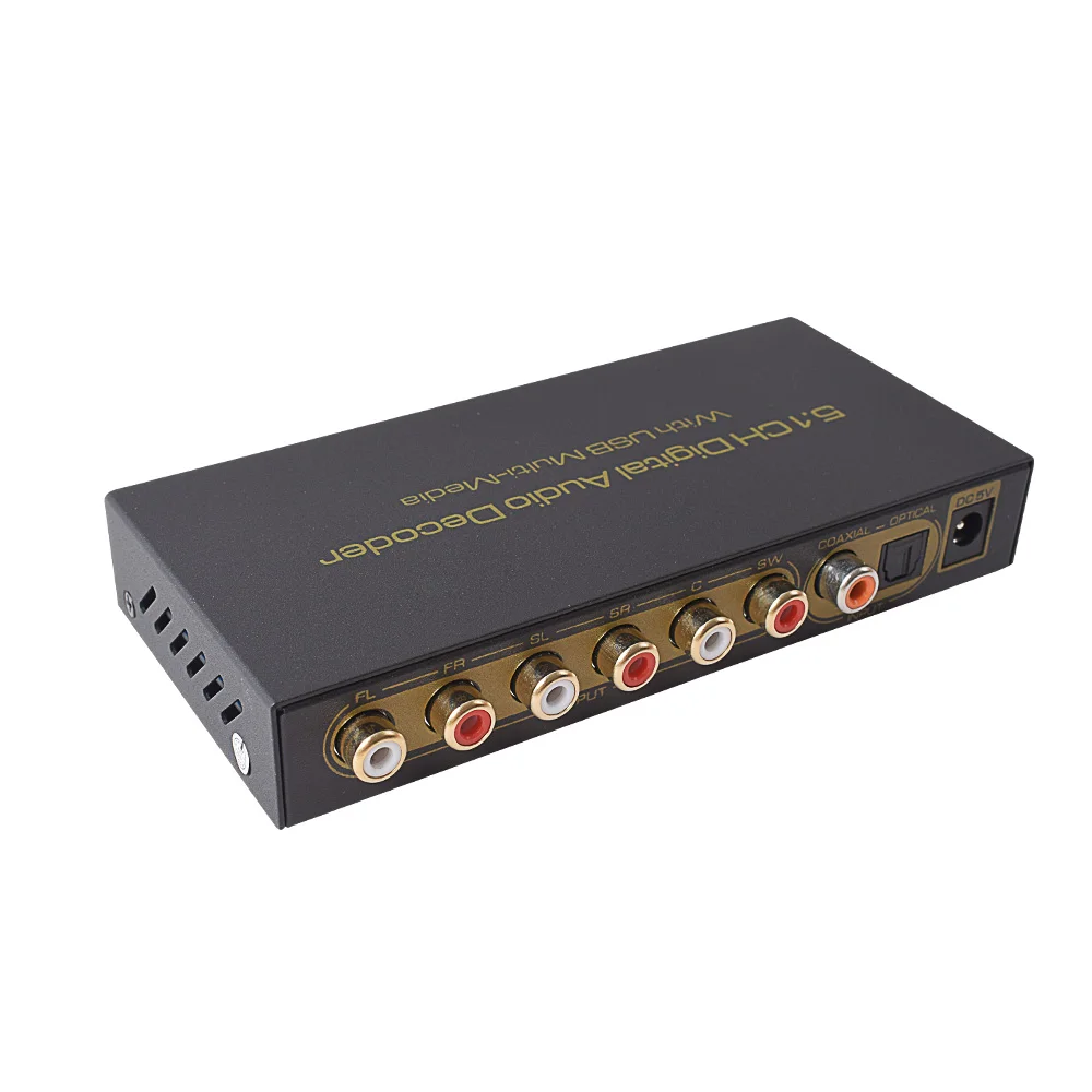 5.1CH SPDIF коаксиальный цифровой аудио декодер с USB Мультимедийный аудио плеер 5,1 аудио AC3 DTS LPCM для DVD PC VCD SW07M2