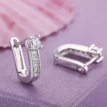 Модные дизайнерские Роскошные ювелирные изделия из белого золота для женщин, свадебные обручи, подарок, геометрические круглые серьги для девушек