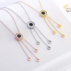 2018 Модные Украшения Колье кисточкой b Ожерелья для мужчин Bijoux Femme Нержавеющая сталь для Для женщин подарок на день рождения